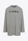 Fear Of God Dove Grey Cotton Eternal Long Sleeve Tee In Gray
