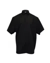 Fear Of God Eternal Short Sleeve Button Up Shirt In Black Cotton Wool In Black
