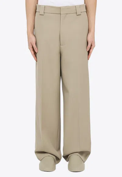 Fear Of God Eternal Straight Leg Wool Pants In Beige