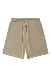 Fear Of God Cotton-blend Fleece Sweatshorts In Dusty Beige