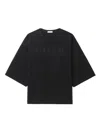 Fear Of God Eternal Black Crewneck T-shirt With Tonal Embroidery On The Front And Logo Patch On The Rear In Cott In 黑色