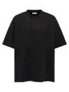 Fear Of God Eternal Black Crewneck T-shirt With Tonal Embroidery On The Front And Logo Patch On The Rear In Cott In Black