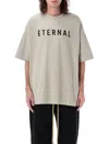 Fear Of God Eternal Grey Crewneck T-shirt With Embroidery On The Front And Logo Patch On The Rear In Cotton Man In Dove Grey