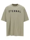 Fear Of God Eternal Grey Crewneck T-shirt With Embroidery On The Front And Logo Patch On The Rear In Cotton Man In Gray