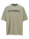 Fear Of God Eternal Grey Crewneck T-shirt With Embroidery On The Front And Logo Patch On The Rear In Cotton Man In Gray