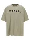 Fear Of God Eternal Grey Crewneck T-shirt With Embroidery On The Front And Logo Patch On The Rear In Cotton Man In Gray