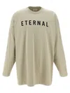Fear Of God Ribbed Crew Neck Graphic Print T-shirt In Gray