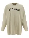 Fear Of God Ribbed Crew Neck Graphic Print T-shirt In Gray
