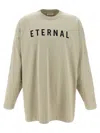 Fear Of God Ribbed Crew Neck Graphic Print T-shirt In Gray