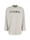 Fear Of God Ribbed Crew Neck Graphic Print T-shirt In Gray