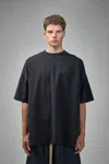 Fear Of God Eternal Black Crewneck T-shirt With Tonal Embroidery On The Front And Logo Patch On The Rear In Cott In Black
