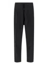 Fear Of God Black Pants With Front Knot Closure And Logo Patch In Cotton And Wool Blend Woman In Black