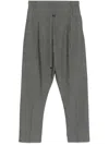 Fear Of God Wide Leg Black Cotton And Wool Pants In Grey
