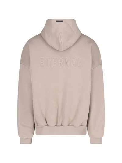 Fear Of God Eternal Zip Sweatshirt In Beige