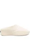 Fear Of God White Slip On Slides In Neutrals