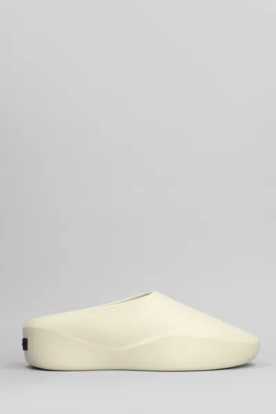 Fear Of God Eva Runner Slipper-mule In Beige Rubber/plasic