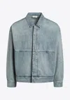 Fear Of God Denim Trucker Casual Jackets And Parka Blue