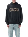 Fear Of God Hooded Knitwear With Ribbed Cuffs And Hem In Black