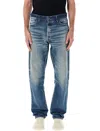 Fear Of God Vintage Wash Straight Jeans In Blue