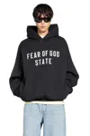 Fear Of God Jet Black Cotton 90s Fit Fleece Hoodie In Black