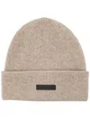 Fear Of God Cashmere Beanie With Fold-over Cuff In Beige