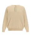 Fear Of God Sweater Keyhole Neckline Button Detail In Neutral