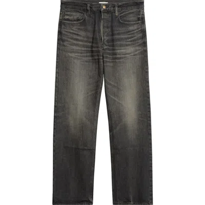 Fear Of God Five-pocket Straight Leg Jeans In Black