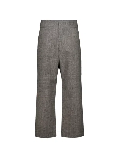 Fear Of God Flat-front Wool Trousers In Gray