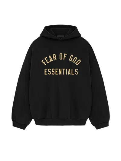 Fear Of God Fleece Hoodie In Black