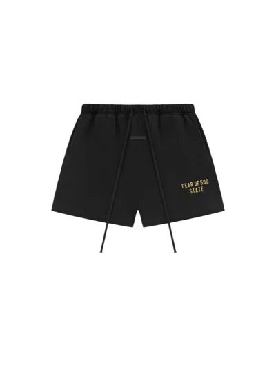 Fear Of God Fleece Soccer Shorts In Black