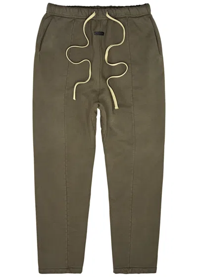 Fear Of God Forum Logo Cotton Sweatpants In Olive