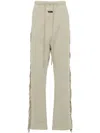 Fear Of God Fringe-detail Track Pants In Green