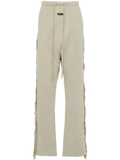 Fear Of God Fringe-detail Track Pants In Green