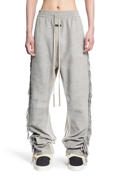 Fear Of God Fringed Drawstring Trousers In Beige