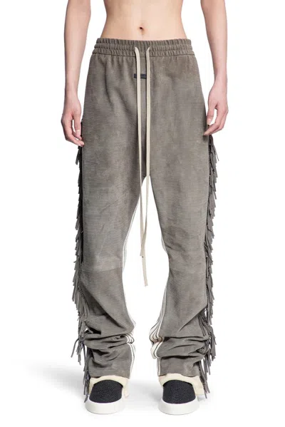 Fear Of God Fringed Drawstring Trousers In Brown