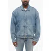 Fear Of God Long Sleeve Collared Front Pocket Jacket In Blue