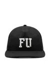 Fear Of God Fu Logo-plaque Baseball Cap In Black