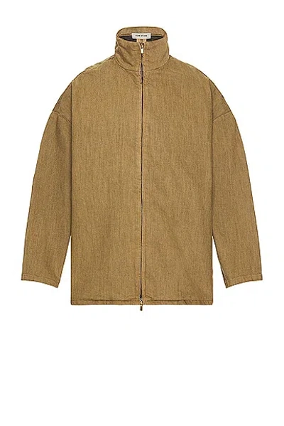 Fear Of God Full Zip Denim Shirt In Deer