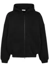 Fear Of God Black Hoodie With Zip Closure And Eternal Writing On The Back