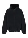 Fear Of God Black Hoodie With Zip Closure And Eternal Writing On The Back In Multicolor