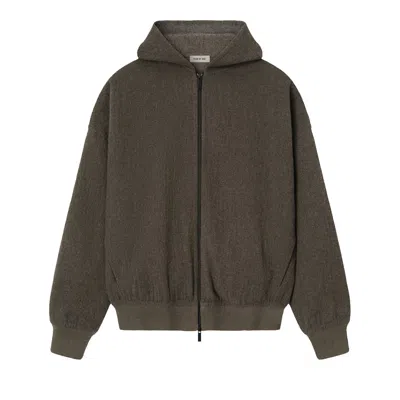Pre-owned Fear Of God Full Zip Hoodie 'off Black' | Men's Size S