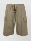 Fear Of God Functional Cargo Pocket Knee Length Shorts In Green