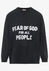 Fear Of God Long Sleeve Future Graphic T-shirt In Black