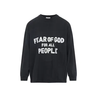 Fear Of God Long Sleeve Future Graphic T-shirt In Black