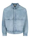 Fear Of God Denim Trucker Casual Jackets And Parka Blue In Blue