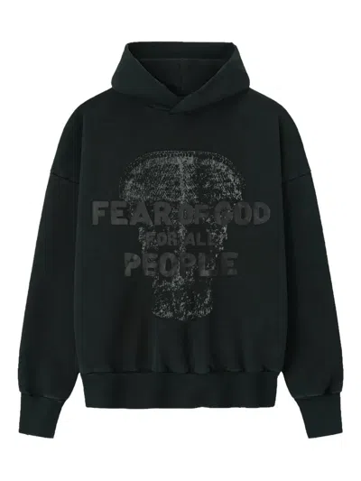 Fear Of God Les Panteres Printed Cotton-jersey Hoodie In Black