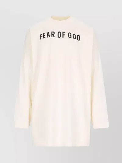 Fear Of God Graphic Print Crew Neck Long Sleeves In Pink