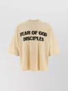 Fear Of God Graphic Print Crew Neck Short Sleeve T-shirt In Neutral