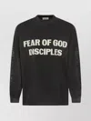 Fear Of God Graphic Print Crew Neck Short Sleeve T-shirt In Black