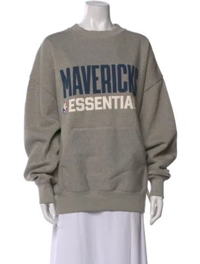Pre-owned Fear Of God Graphic Print Crew Neck Sweater W/ Tags In Gray